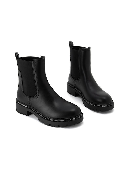 Mia Damen Chelsea Stiefeletten Schwarz