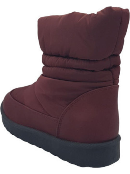Stiefeletten Damen Burgundisch