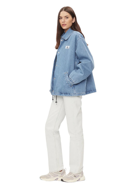 Women's Short Jean Jacket for Spring or Autumn Blue