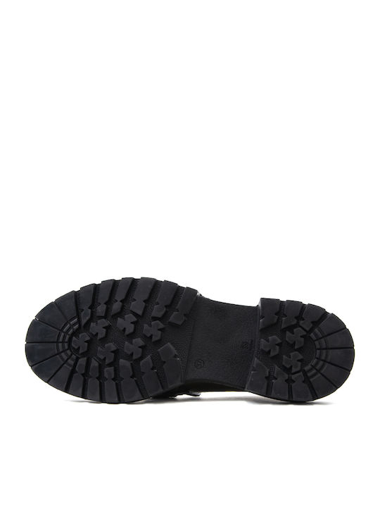 Δερμάτινα Γυναικεία Loafers σε Χρυσό Χρώμα