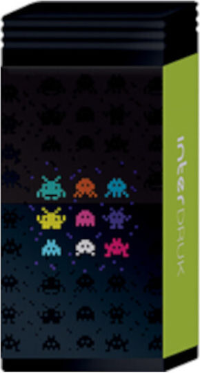 interDRUK Гума за Молив Game Over ПакМен 1бр Черен PacMan