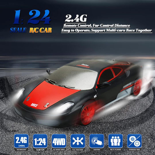 Remote Control Remote Controlled Car Drift 4WD Black