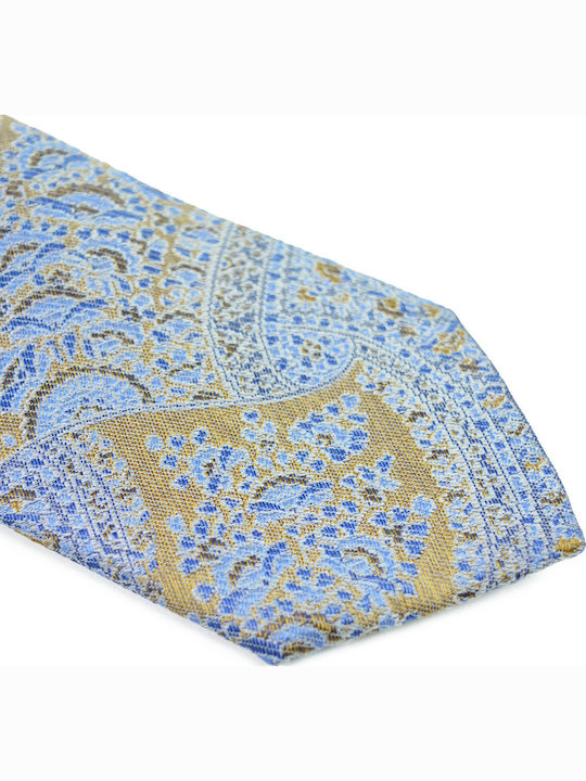 Octopus Men's Tie Silk Printed in Beige Color