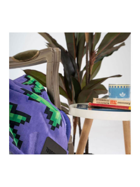 Bee. Unusual. Maryjane Κουβέρτα Fleece Καναπέ 127x152εκ. Purple/Green