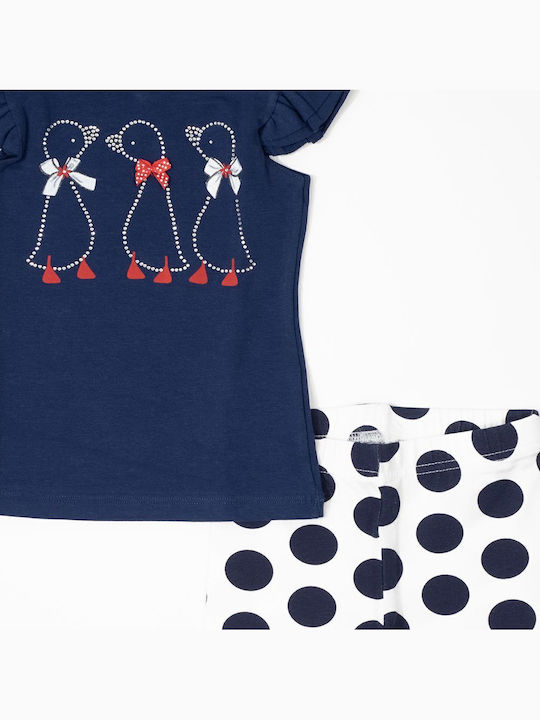 Kinderbekleidungssets mit Sommer-Leggings Blau 2 Stück