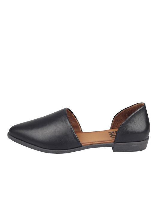 Bueno Shoes Leather Ballerinas Black