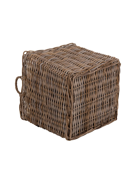 HomeMarkt Σετ Διακοσμητικά Καλάθια Rattan με Χερούλια Καφέ 4τμχ