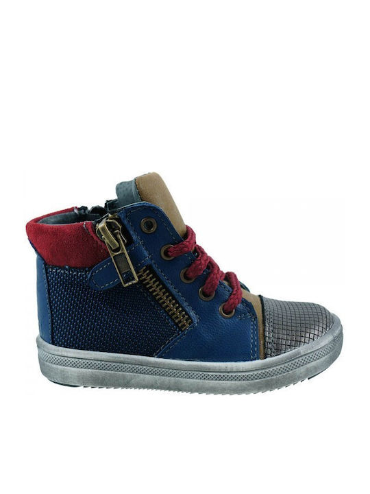 Papillon Kids Boots with Zipper Blue