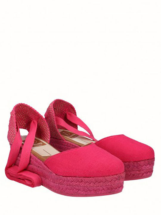 Viguera Platforme dama în stil espadrile Fuchsia