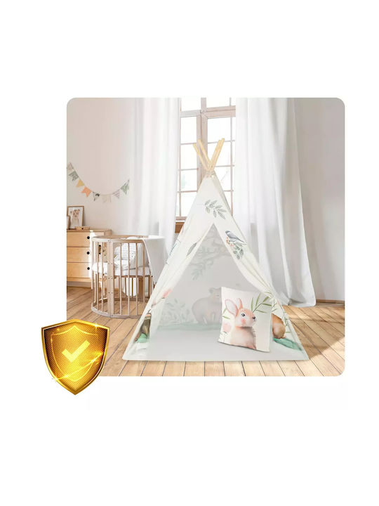 Nukido Kids Indian Teepee Play Tent for 3+ years Ecru