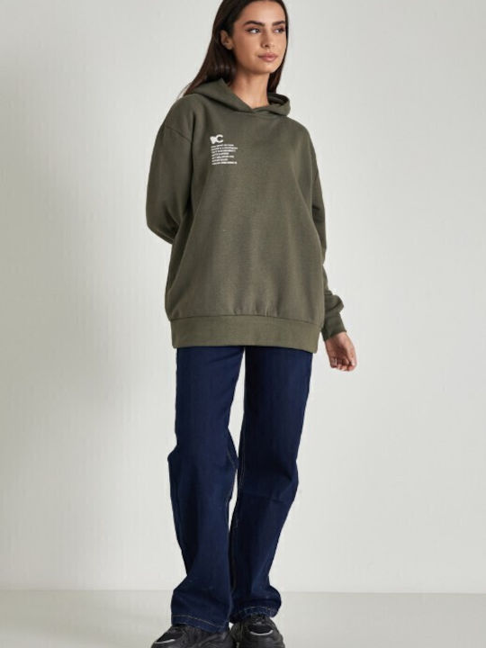 Women's Sweatshirt Hooded Khaki