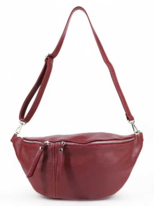 Passaggio Leather Leather Waist Bag Red