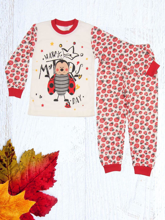 Supermini Kids Pajamas Winter Cotton Red