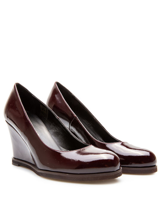 Labrini Patent Leather Burgundy Heels