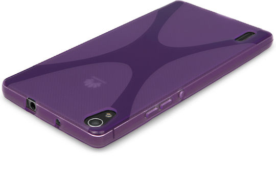 YouSave Accessories Back Cover Σιλικόνης Μωβ (Huawei Ascend P7)