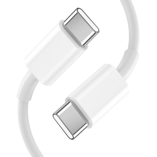 Tech-Protect Ladegerät mit 2 USB-C Anschlüsse und Kabel USB-C 20W Stromlieferung Weißs (C20W)