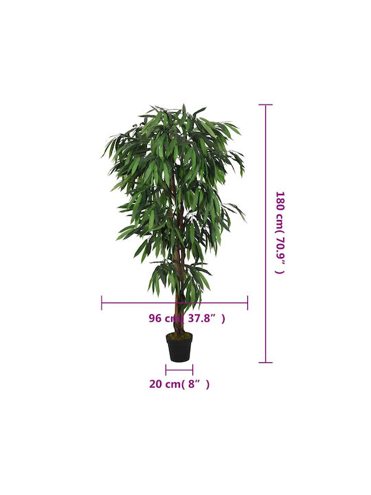 Künstliche Pflanze im Topf Grün 180cm vidaXL