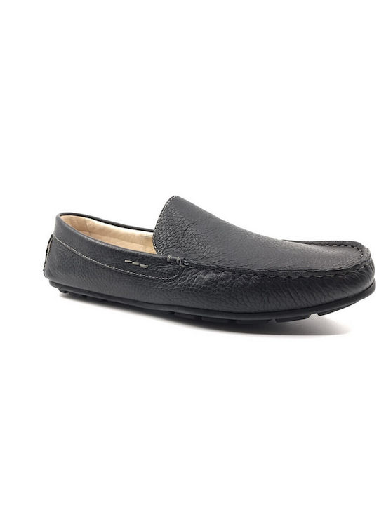 Imac Men's Leather Loafers Black