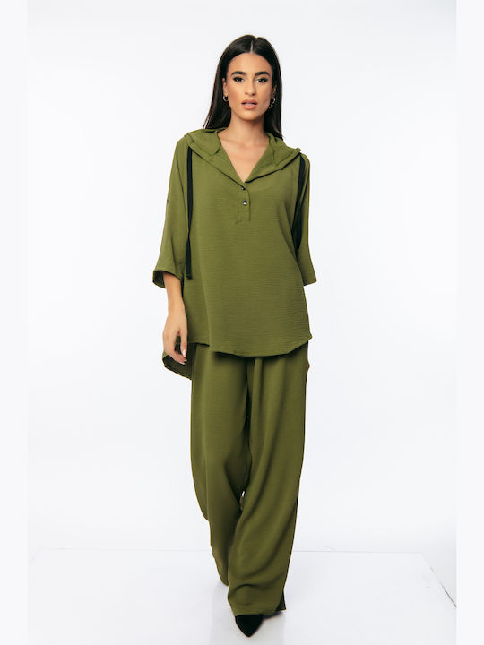 Ecstasy Femei GREEN Set cu Pantaloni