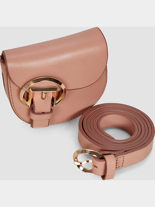 Leather Women's Bag Crossbody Beige