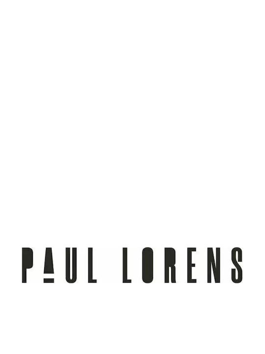 Paul Lorens Men's Battery Watch With Silver Black Metal Bracelet