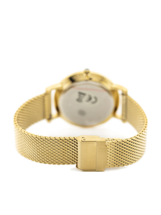 Paul Lorens Γυναικείο Ρολόι 42mm Μπαταρίας με Χρυσό Μεταλλικό Μπρασελέ