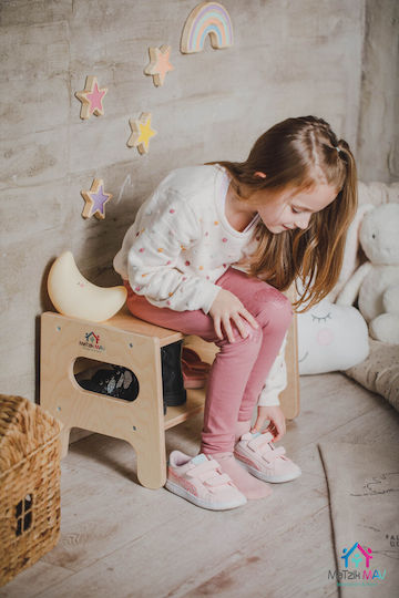 Kindertisch aus Holz Stool-Shoe Box in Natural Color Matzik Mav