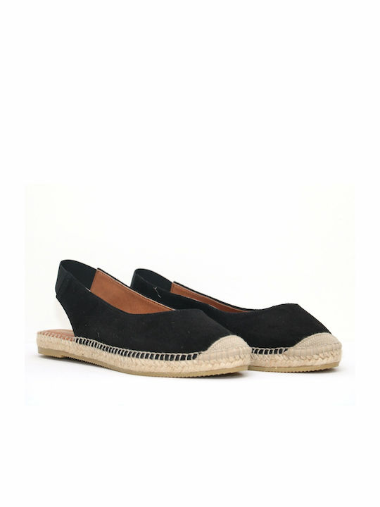 Viguera 1923 Women's Leather Espadrilles Black