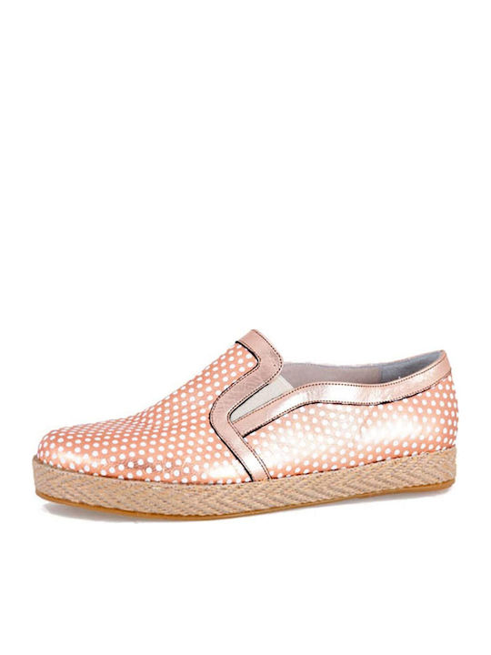 Women's Leather Espadrilles Pink