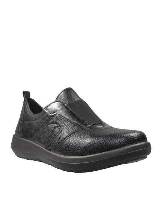 Anatomisch Damen Slip-Ons Schwarz