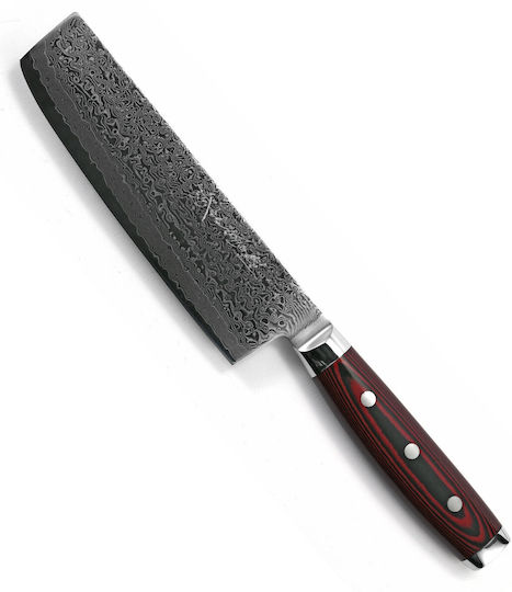 Yaxell Souper Gou Μαχαίρι Nakiri από Δαμασκηνό Ατσάλι 16.5cm