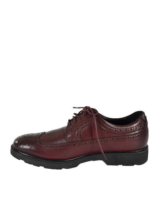 Leder Herren Oxfords Burgundisch