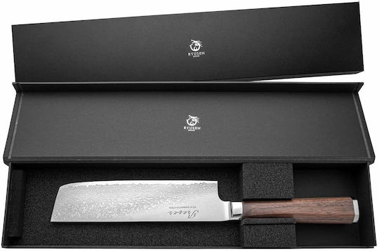 Ryusen Prever Μαχαίρι Nakiri από Δαμασκηνό Ατσάλι 17.5cm