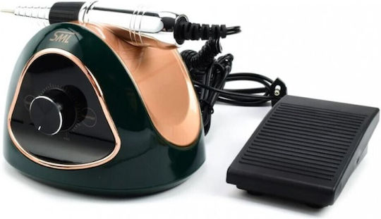 SML M15 Nail Drill Power 65W Green with Pedal with 45000 Rotations per Minute