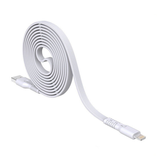 PZX Φορτιστής με Θύρα USB-A και Καλώδιο Lightning 22.5W Λευκός (P50)