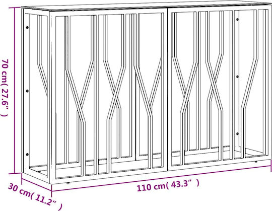 Konsole Silver L110xB30xH70cm