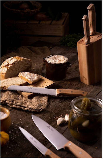 Gerlach Country Σετ Μαχαίρια με Βάση από Ανοξείδωτο Ατσάλι 5τμχ