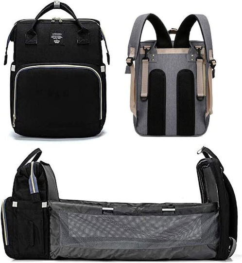 Queen Mother Diaper/Crib Backpack Black 42x30x23cm.