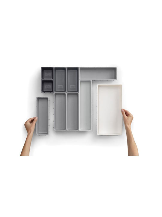 Joseph Joseph Free Composition Plastic Drawer Cutlery Tray 43.9x5cm 10 Pieces Grey