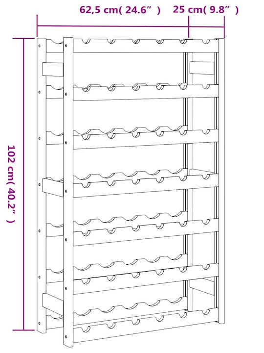vidaXL С крака Κάβα Ποτών Дърво Черен 62.5x25x102εκ.