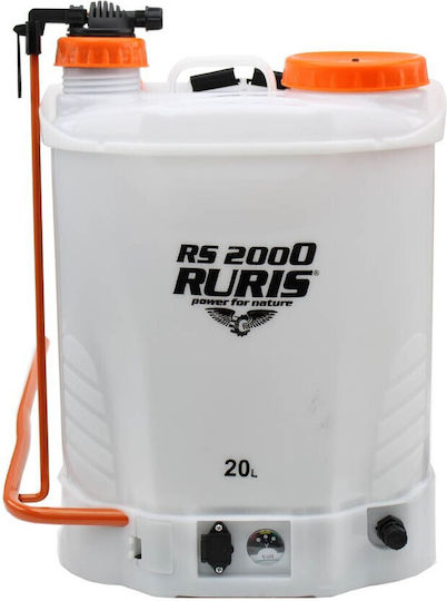 Ruris Pulverizator cu rucsac 12V cu Baterie 8Ah cu Capacitate 20lt 5.5bar