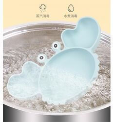 Queen Mother Silicone Baby & Kids Feeding Set with Beige Anti-Slip Base 4 Pieces for 6+ Months