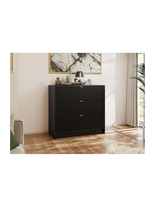 Tireno 3sz Wooden Chest of Drawers with 3 Drawers Mauro 80x40x75cm