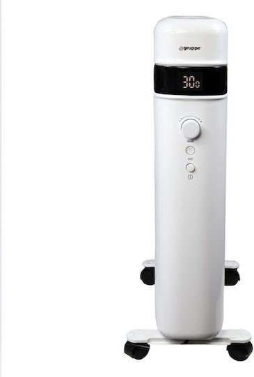 Gruppe Floor Convector Heater 1250W With Electronic Thermostat 52.5x63.5cm White