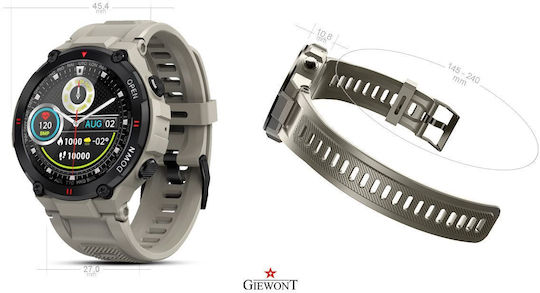 Giewont 430-2 Smartwatch with Heart Rate Monitor (Gray)