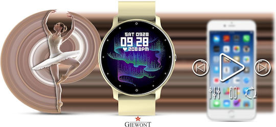 Giewont 120-6 Smartwatch με Παλμογράφο (Μπεζ)
