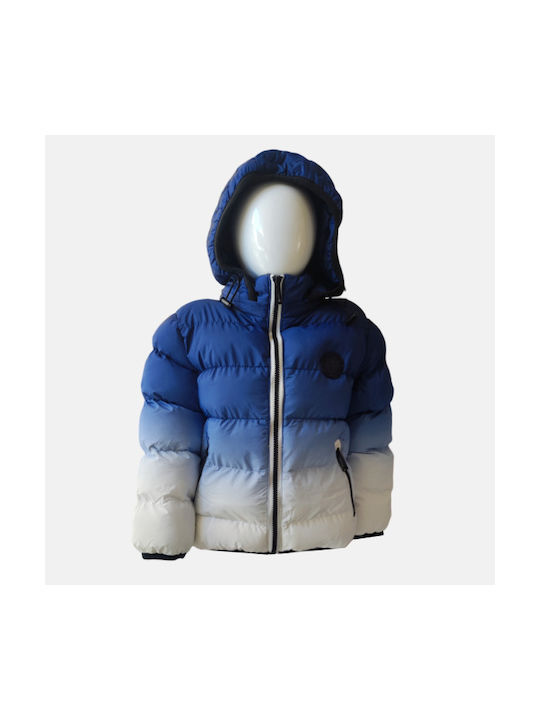 Joyce Kids Quilted Jacket with Lining & Hood Blue