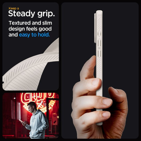 Spigen Liquid Air Back Cover Σιλικόνης Natural Titanium (iPhone 15 Pro)