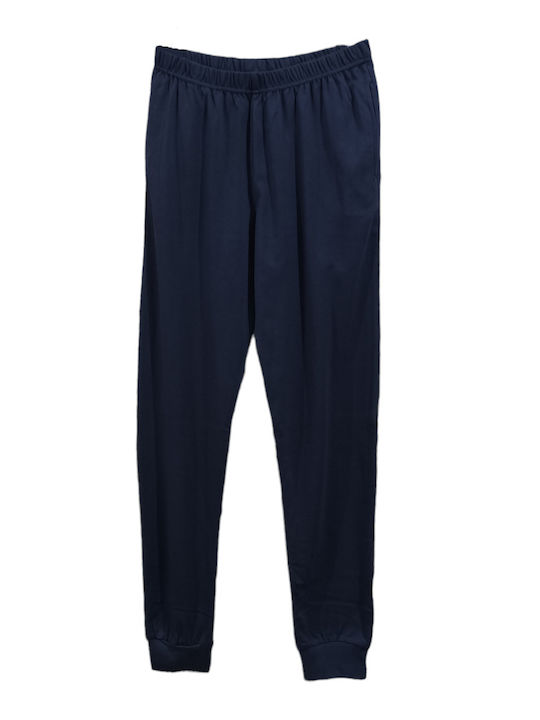 Nottingham Men's Winter Cotton Pajamas Set Blue