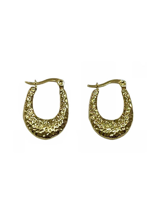 Tatu Moyo Earrings Hoops made of Steel Gold Plated